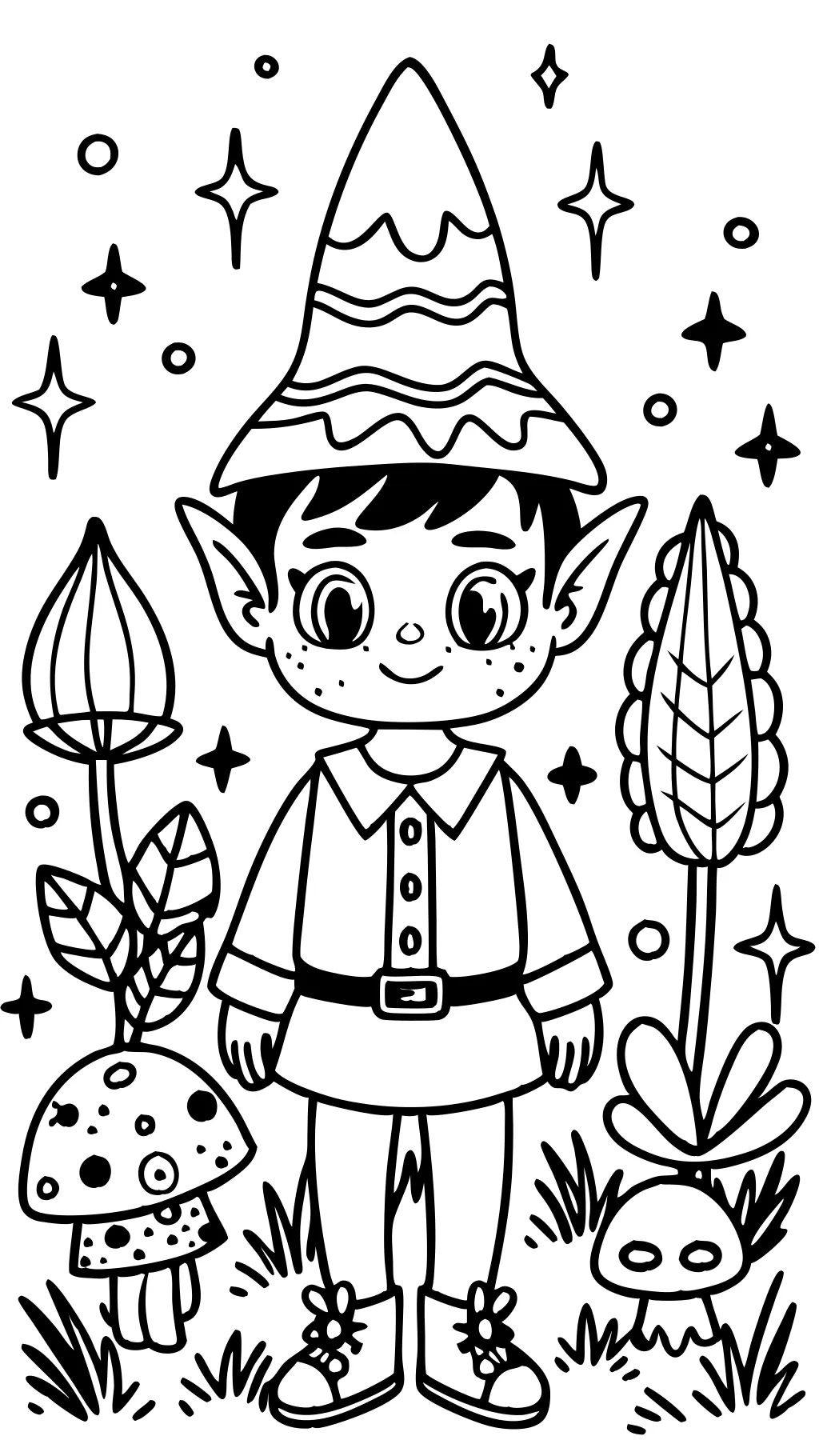 elves coloring pages